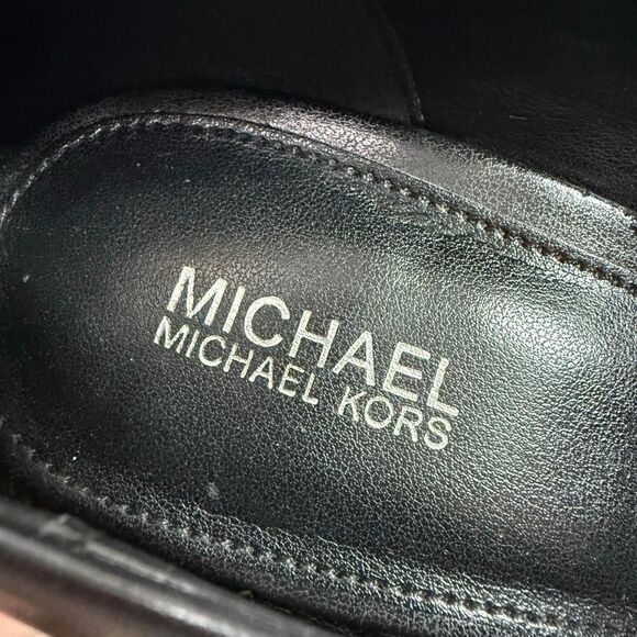 Michael Michael Kors Dorothy Flex Leather Pump classic black silver 3.5” heel sh - Picture 5 of 12